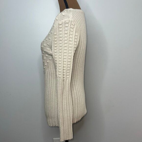 41 Hawthorn Poppi Textured Knit Popcorn Crewneck Sweater Oatmeal Women’s Medium - Picture 6 of 7